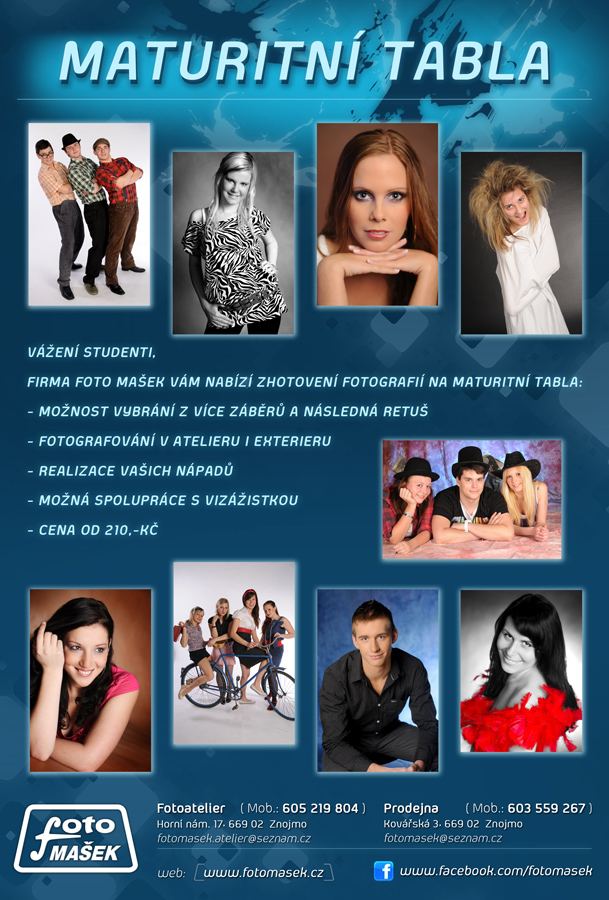 Ukázka fotografování na maturitní tablo